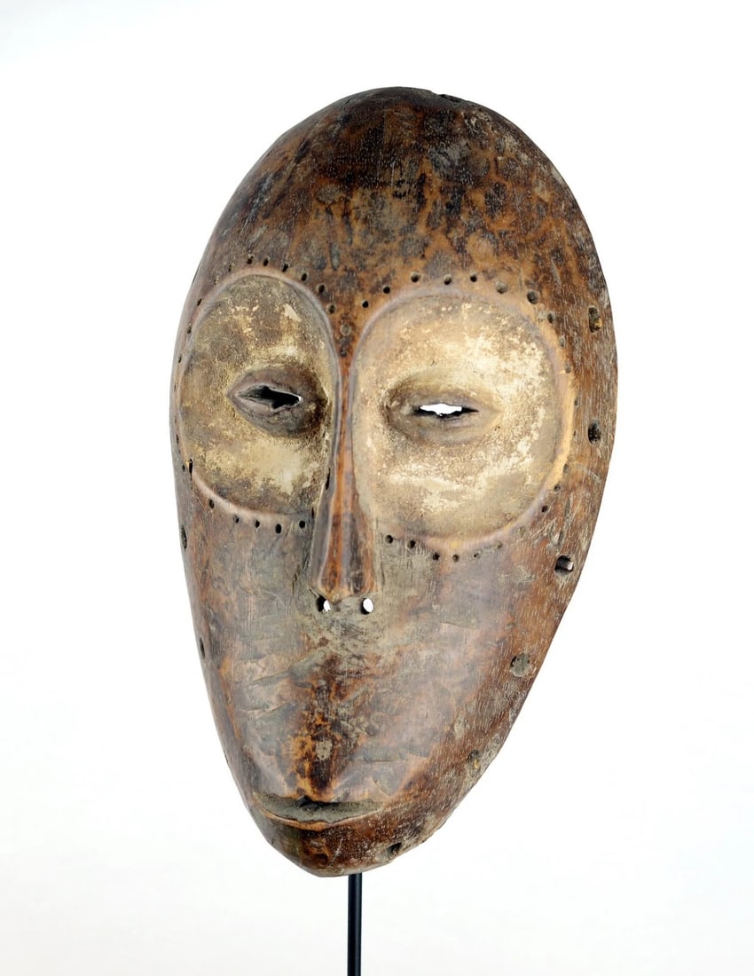 Superb LEGA Bwami Cult wood Mask Congo DRC African Tribal Art Africain 0892 - 3