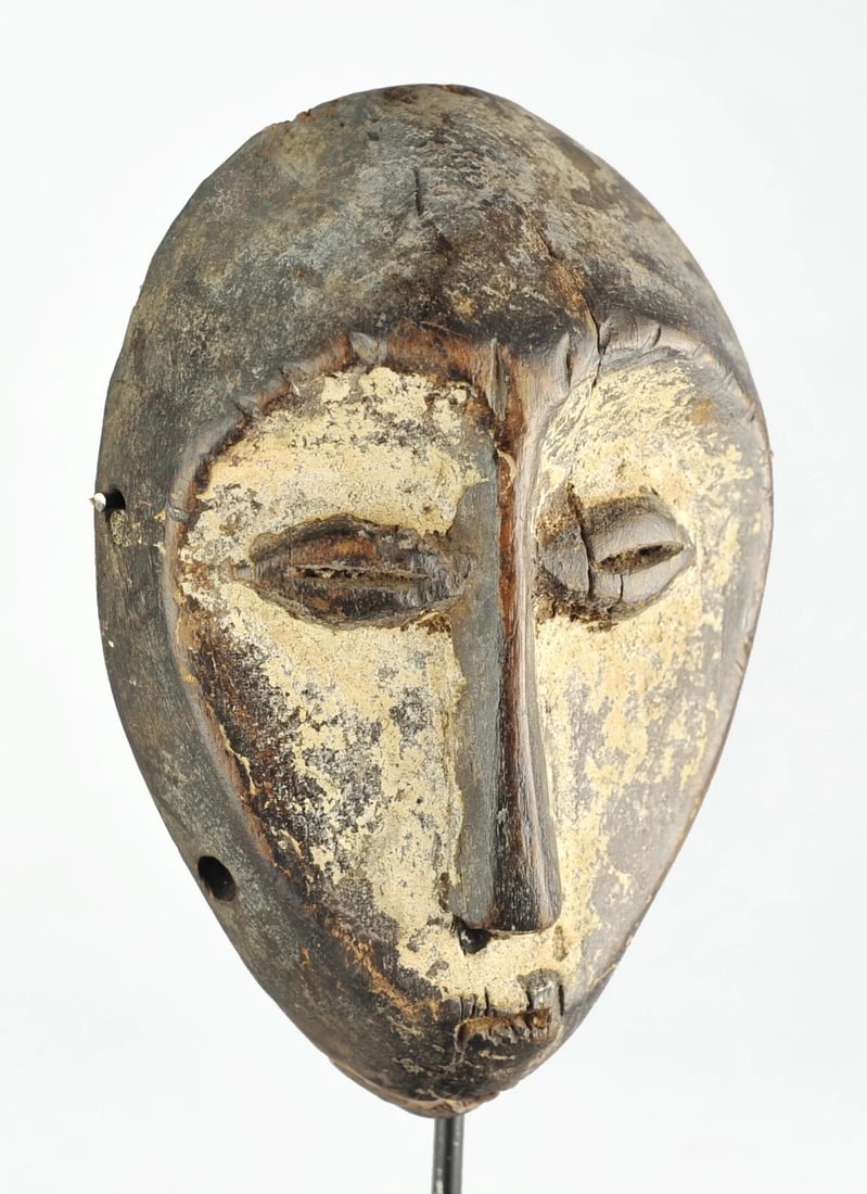 LEGA cute Lukwakongo Mask cult of the Bwami Congo Drc African Tribal Art 1130 - 3