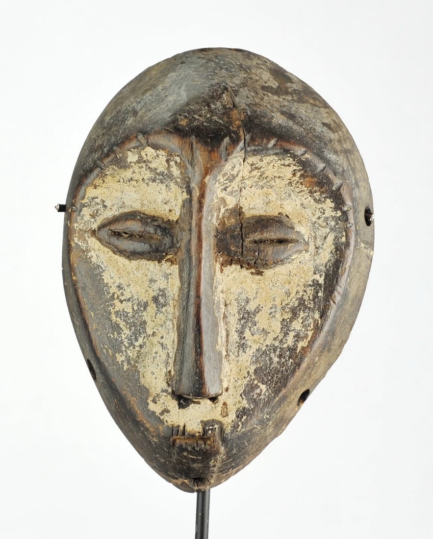 LEGA cute Lukwakongo Mask cult of the Bwami Congo Drc African Tribal Art 1130 - 7