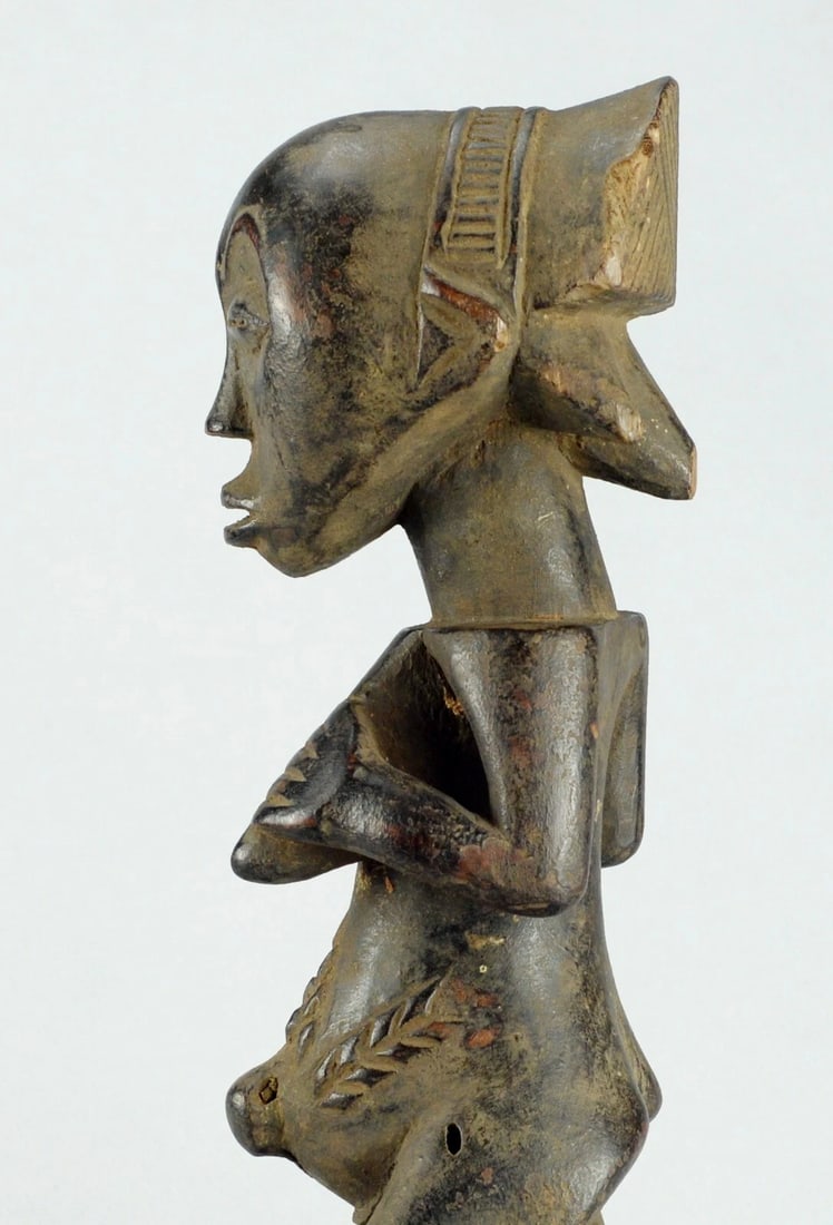 Fine LUBA Classical Cult Figure Statue Congo DRC African Tribal Art 1276 - 7