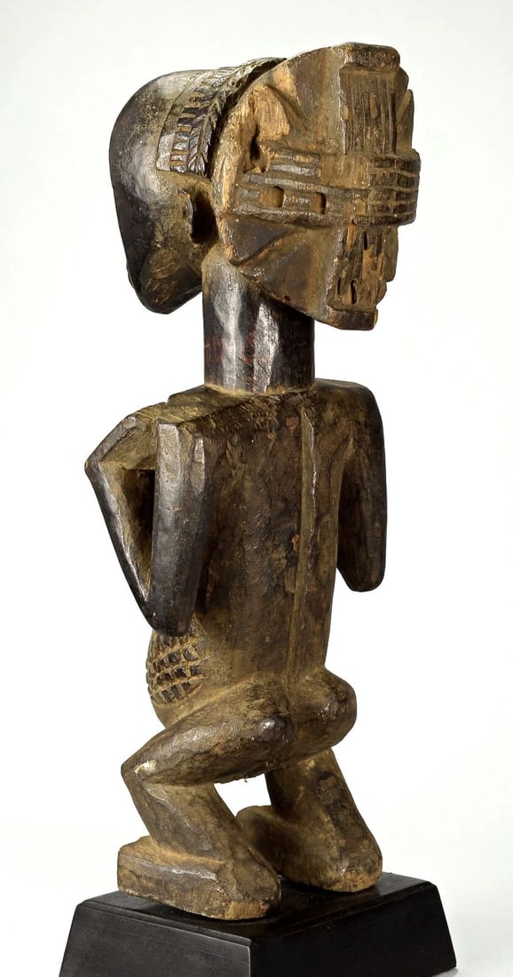 Large LUBA Classical Cult Figure Statue Congo DRC African Tribal Art 1329 - 12