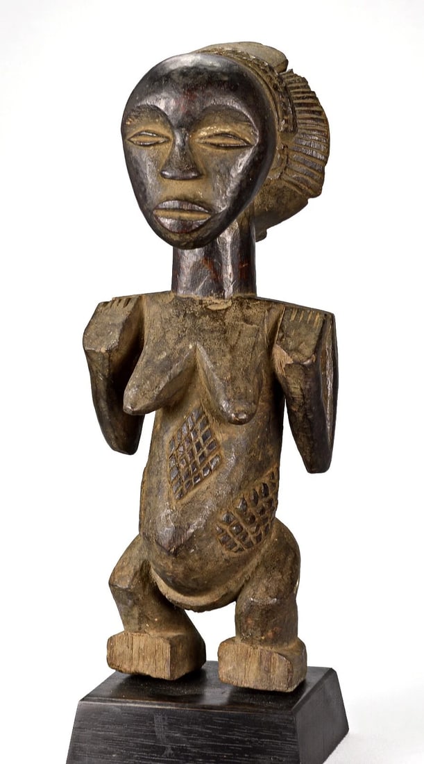 Large LUBA Classical Cult Figure Statue Congo DRC African Tribal Art 1329 - 7