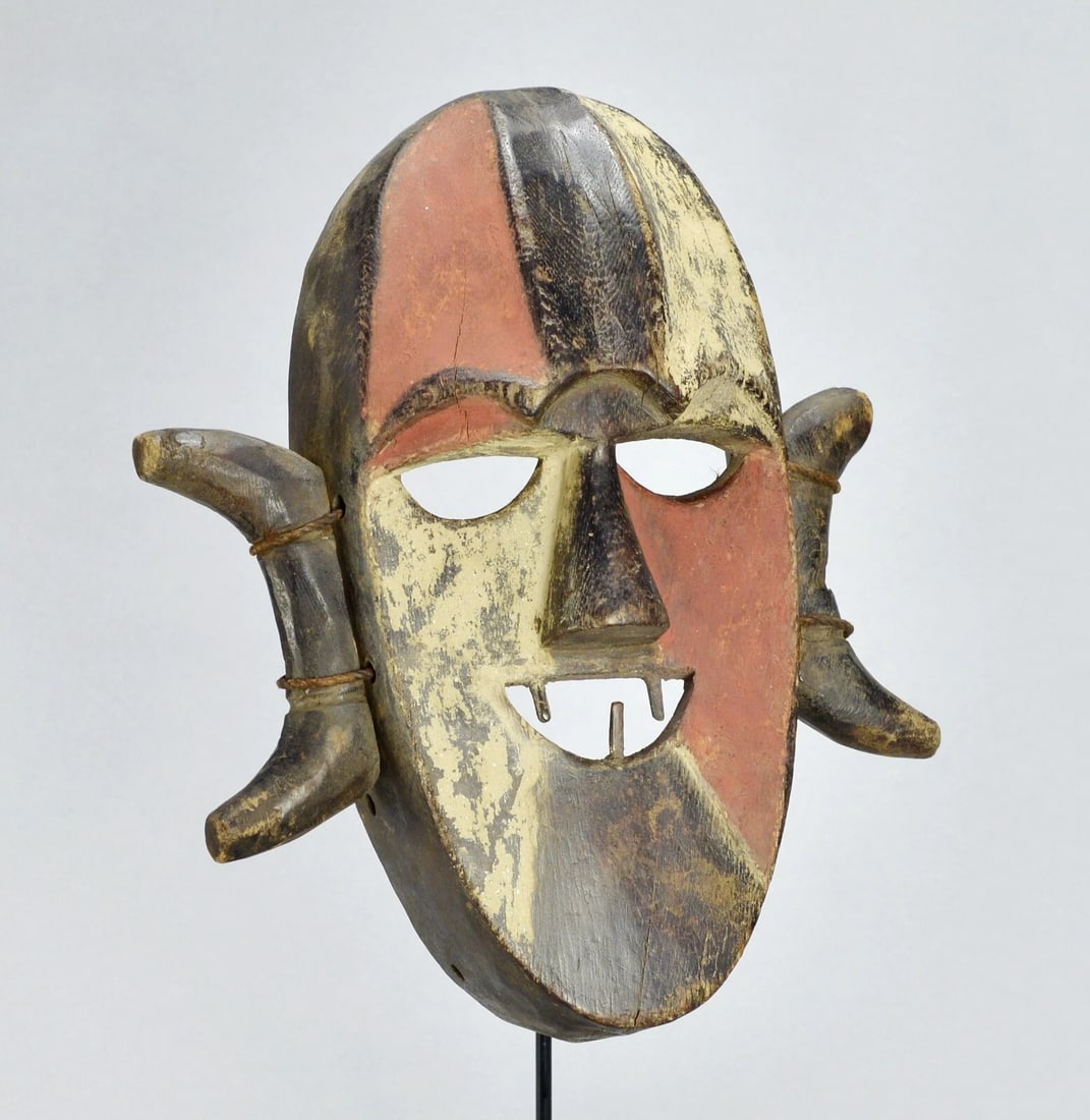 BOA Pongdudu Warrior Mask Congo Drc African Tribal Art 1684 - 11