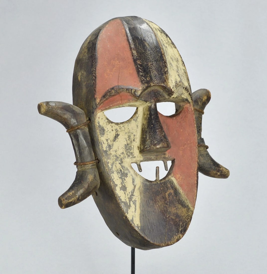 BOA Pongdudu Warrior Mask Congo Drc African Tribal Art 1684 - 4