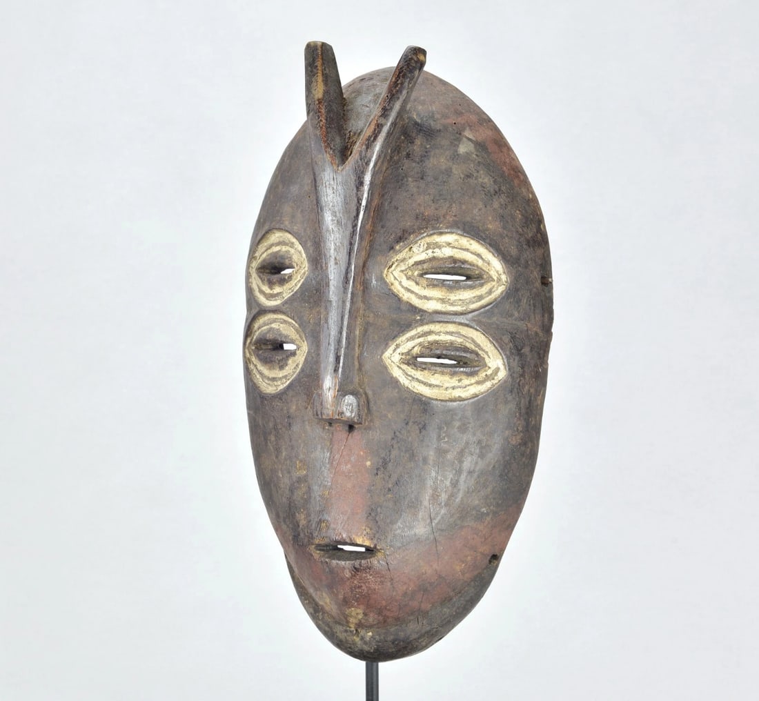 BEMBE Nice zoomorphic initiation owl mask Congo Drc African Tribal Art MC 1871 - 2