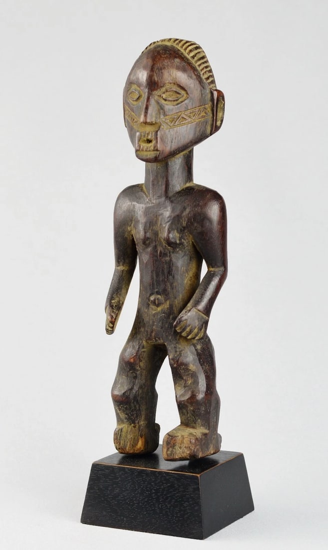Congo Drc NIce Anthropomorphic NGBAKA wooden Figure African Tribal Art 2082 - 5