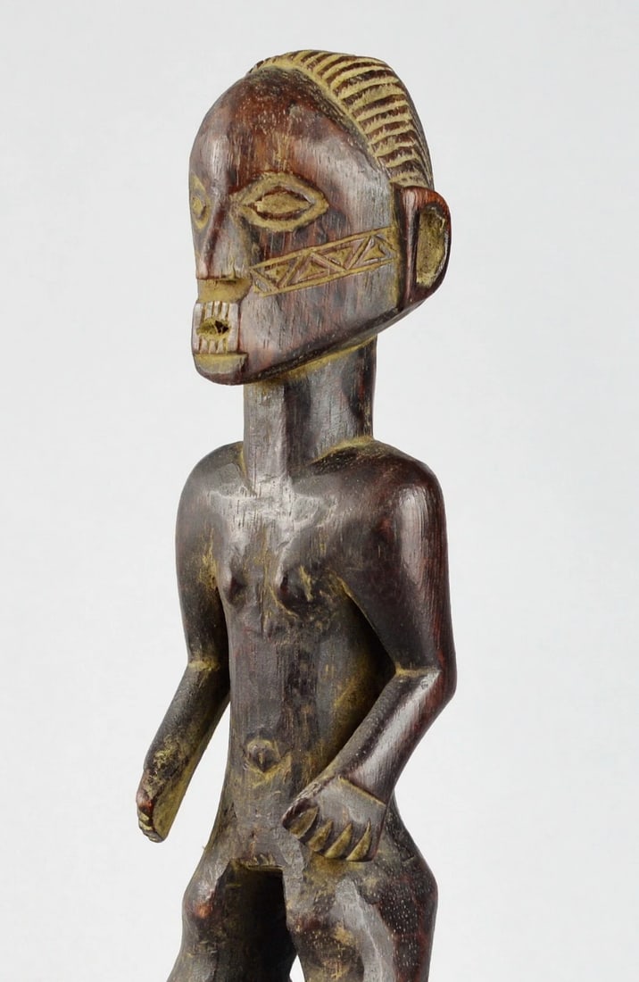 Congo Drc NIce Anthropomorphic NGBAKA wooden Figure African Tribal Art 2082 - 9