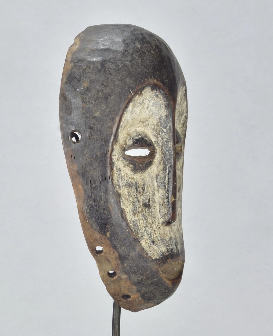 Elegant Lega idimu Wooden Mask Bwami Congo Drc Zaire African Tribal Art mc 1867 - 7