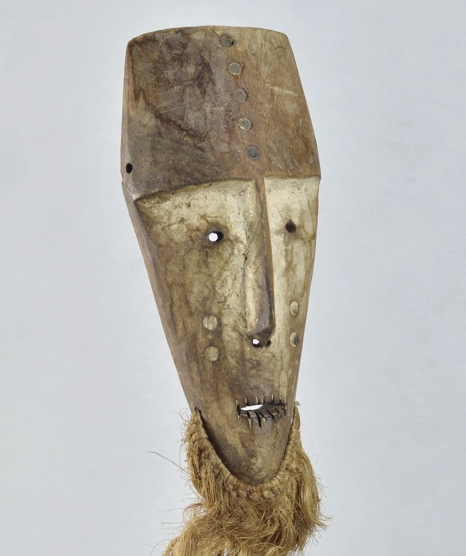 Lega idimu Wooden Mask Bwami Cult Congo Drc Zaire African Tribal Art mc1904 - 2