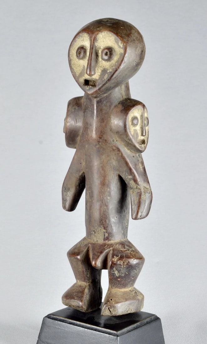 Nice LEGA three-headed Figure Iginga Congo Drc African Tribal Art MC 1888 - 3