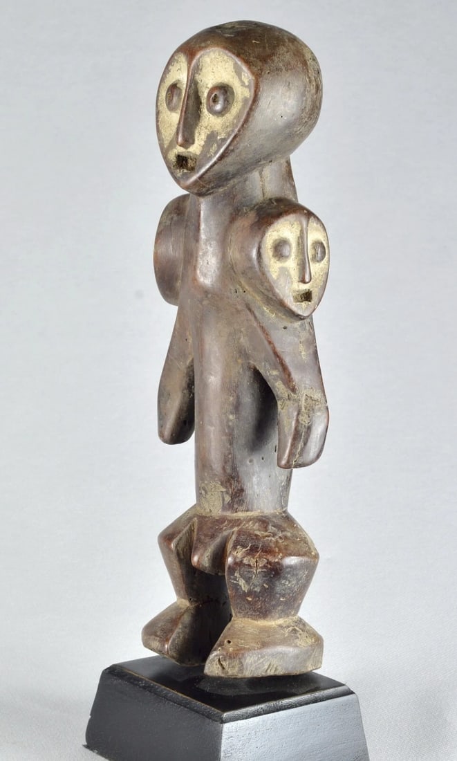 Nice LEGA three-headed Figure Iginga Congo Drc African Tribal Art MC 1888 - 6