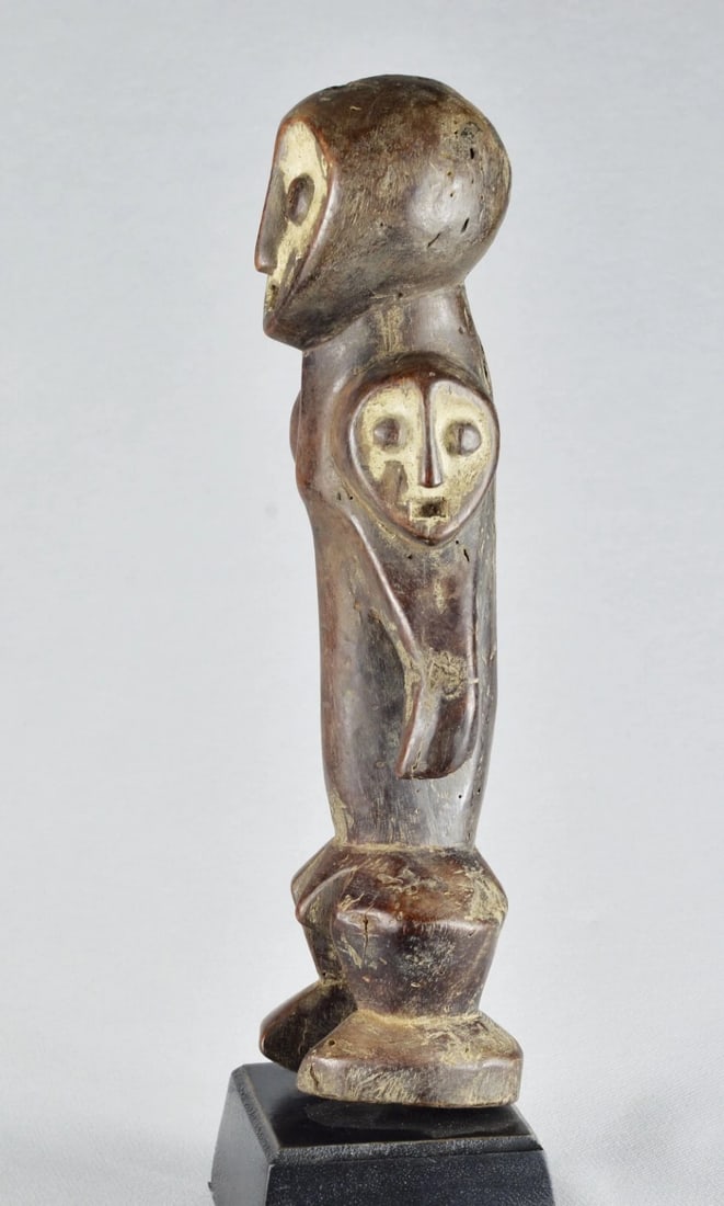 Nice LEGA three-headed Figure Iginga Congo Drc African Tribal Art MC 1888 - 7