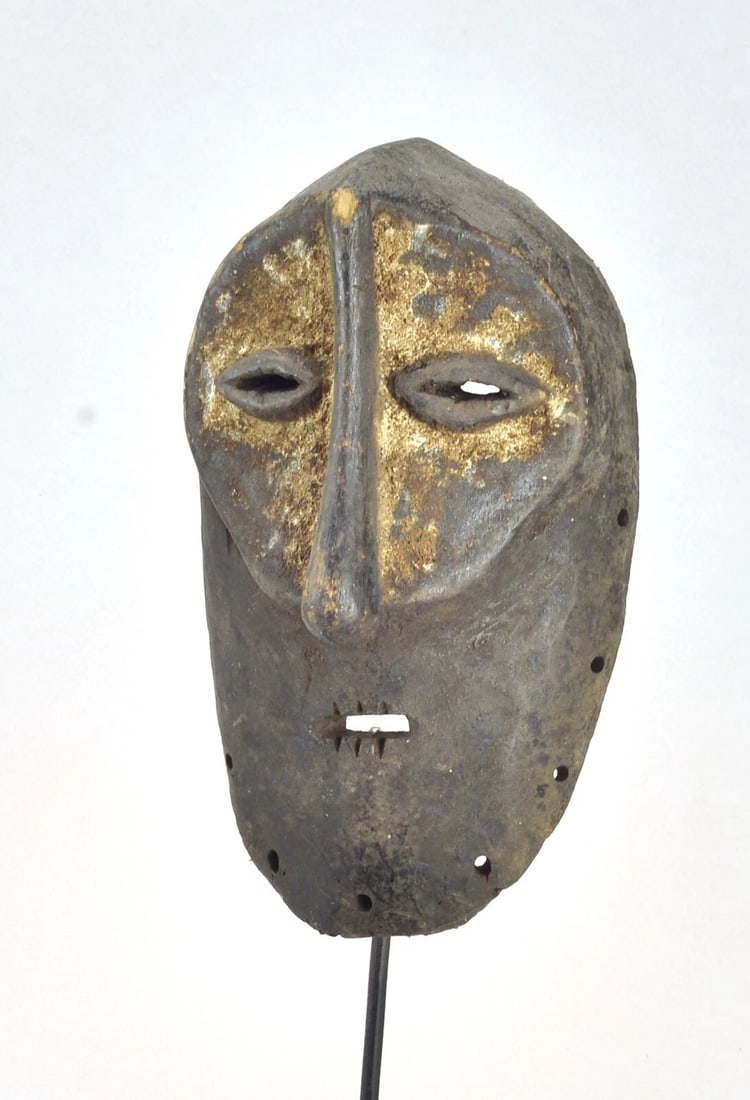 Old LEGA Bwami Cult wood Mask Congo DRC African Tribal Art Africain mc 1858 - 2