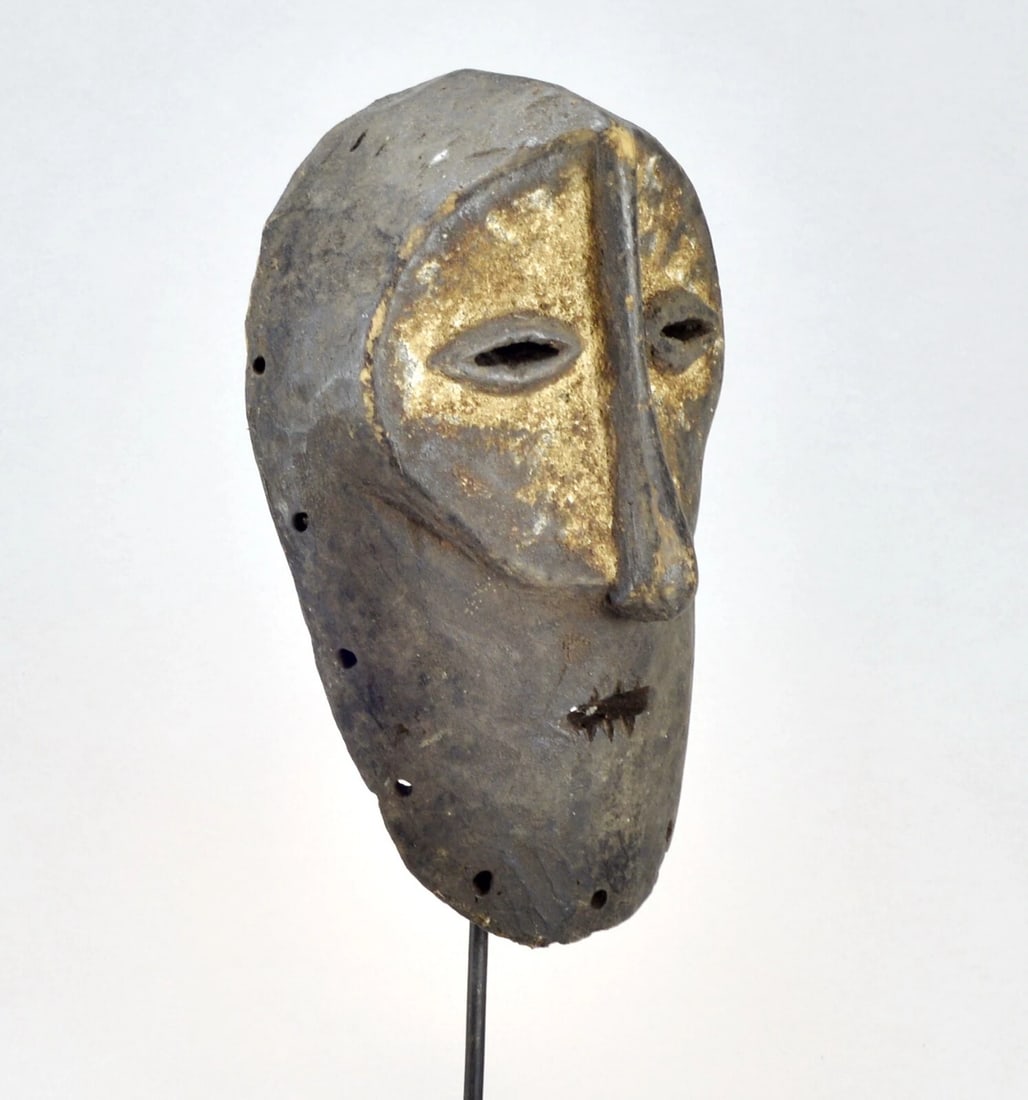 Old LEGA Bwami Cult wood Mask Congo DRC African Tribal Art Africain mc 1858 - 9