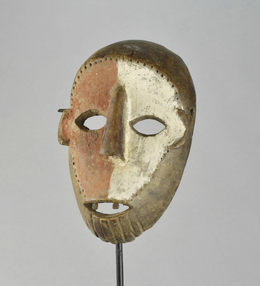 Congo Drc NIce Anthropomorphic NGBAKA wooden Face Mask African Tribal Art 1641 - 5