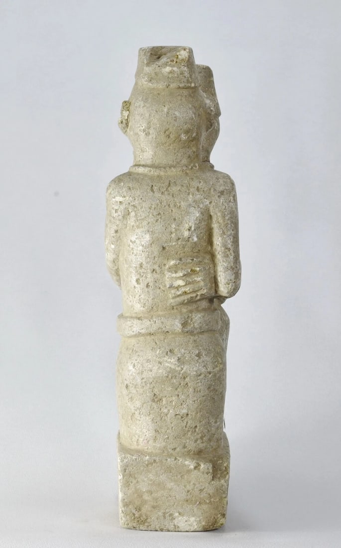 Bakongo Ntadi stone rare couple figure 16" statue African Tribal Art MC2024 - 3