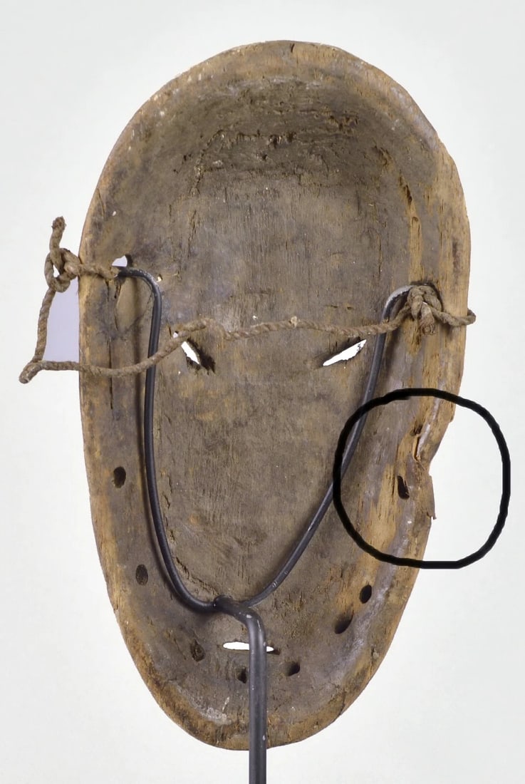 LEGA Wood idimu Mask Bwami Cult Congo Zaire DRC African Tribal Art 1601 - 11