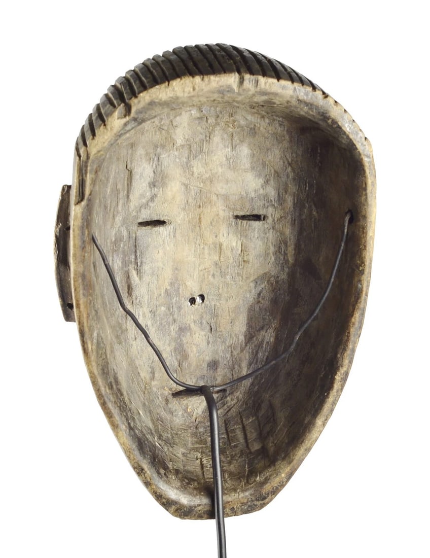 Congo Drc Large Anthropomorphic NGBAKA wooden Face Mask African Tribal Art 1526 - 3