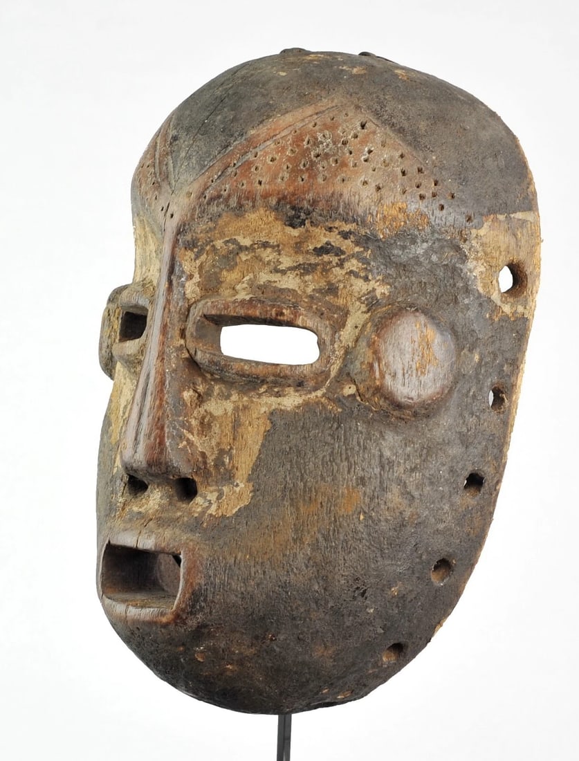 Large LEGA Bwami cult wooden Face Mask Congo Drc Warega African Tribal Art 1077 - 7