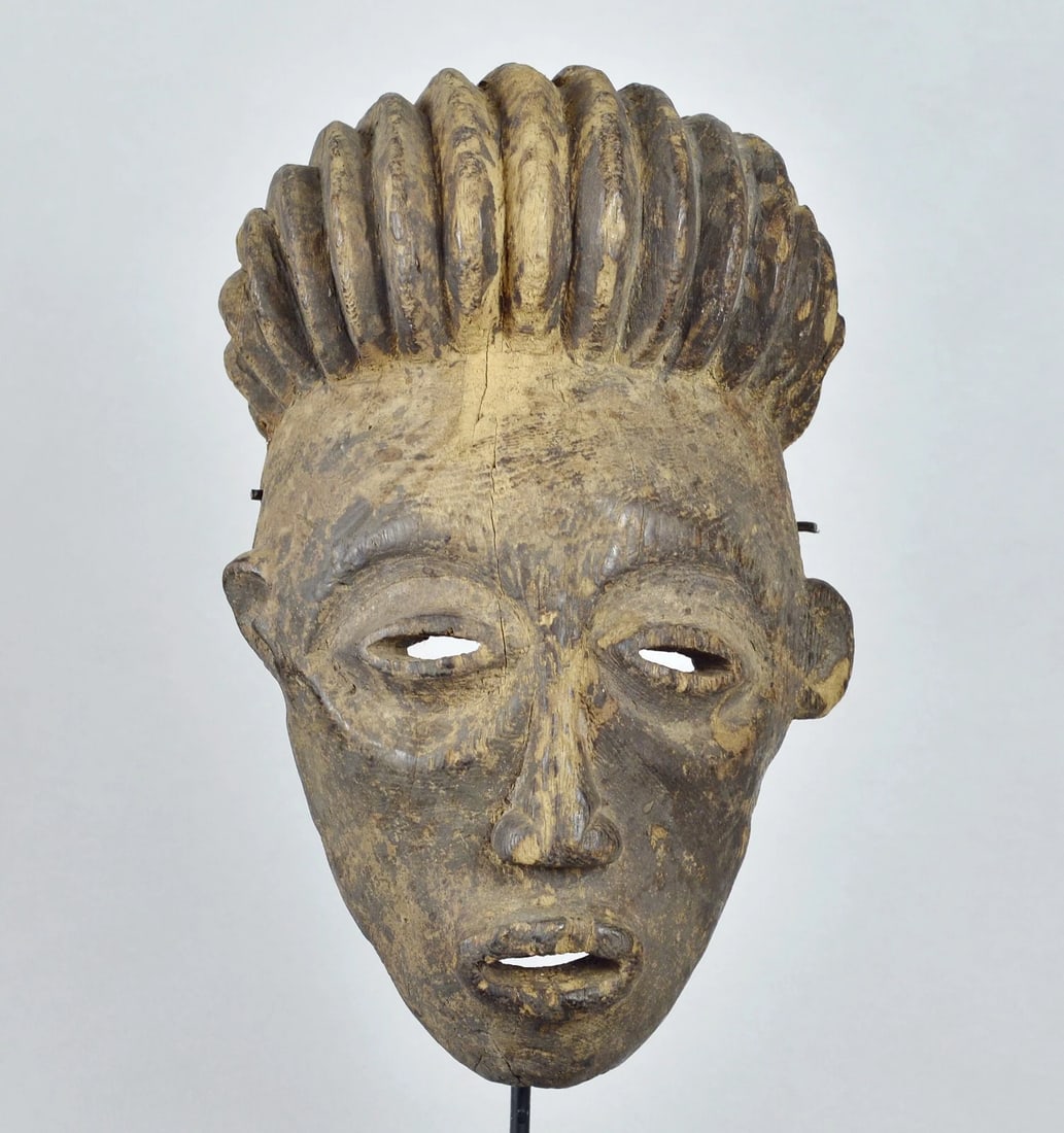 ZANDE AZANDE Rare & Powerful Ubangi Mask Congo DRC African Tribal Art 1741 - 2