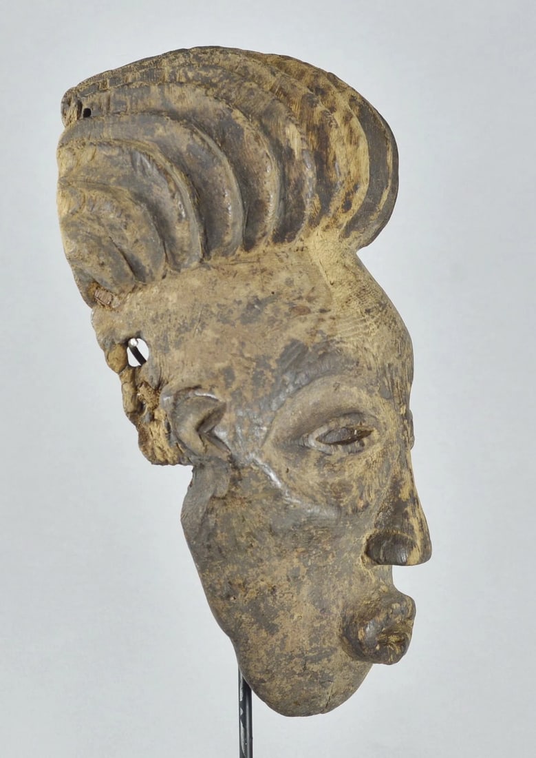 ZANDE AZANDE Rare & Powerful Ubangi Mask Congo DRC African Tribal Art 1741 - 8