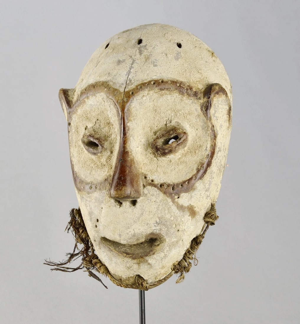 Superb LEGA Wood idimu Mask Bwami Cult Congo Zaire DRC African Tribal Art 1519 - 11