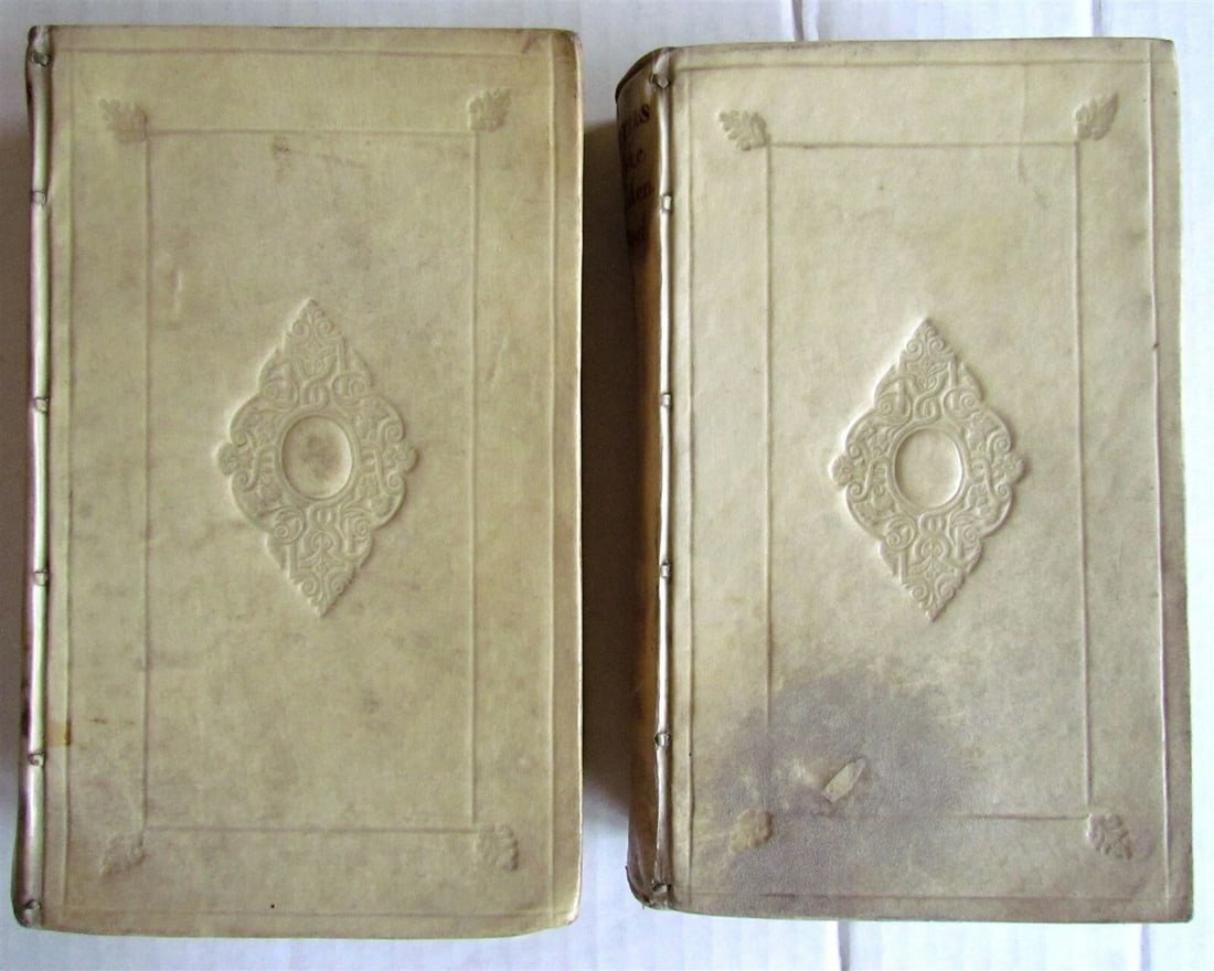 1725 2 volumes History & Antiquities of DEVENTER NETHERLANDS antique VELLUM - 2