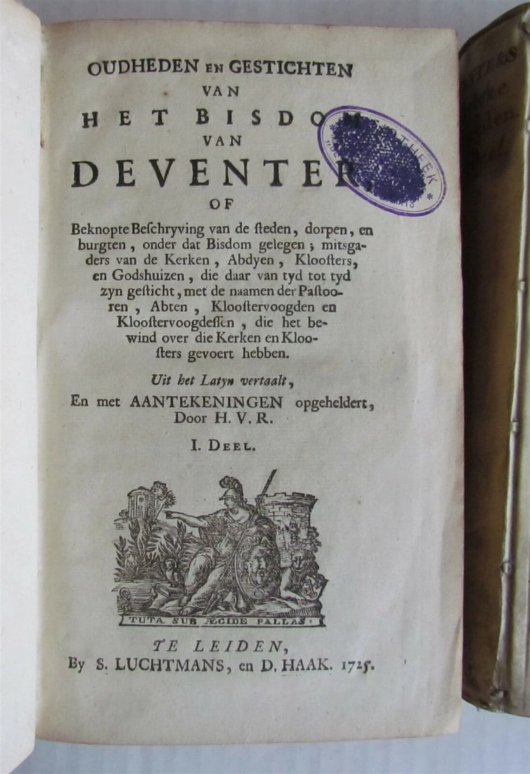 1725 2 volumes History & Antiquities of DEVENTER NETHERLANDS antique VELLUM - 3