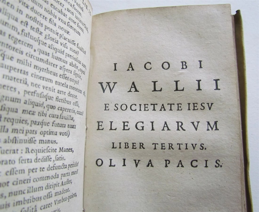 1657 PLANTIN PRESS POETRY by Jacobus Wallius ANTIQUE VELLUM BOUND 17th CENTURY - 7