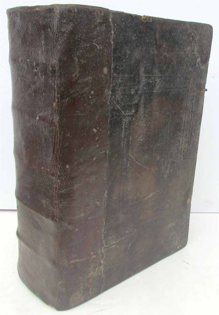1725 BIBLE ILLUSTRATED LEATHER BOUND MASSIVE FOLIO in GERMAN ANTIQUE BIBLIA - 2