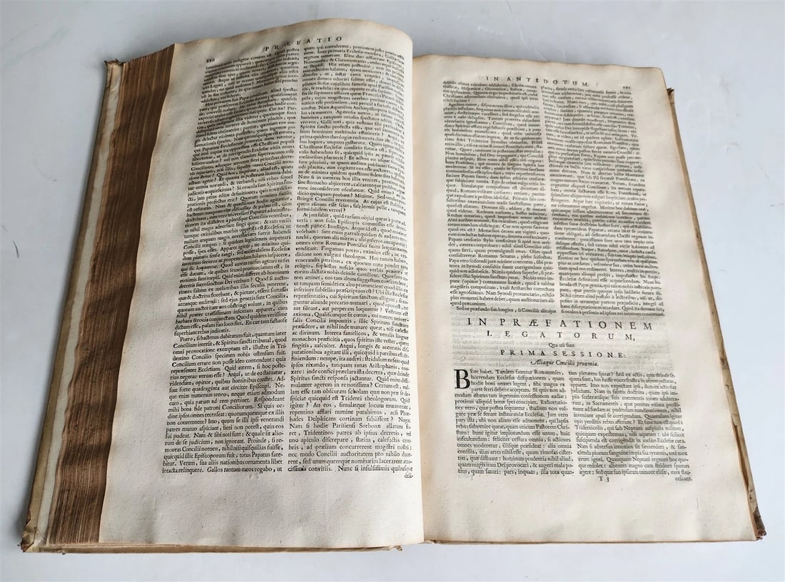 1667 JOHN CALVIN THEOLOGY & SENECA COMMENTARIES antique VELLUM BOUND FOLIO - 7