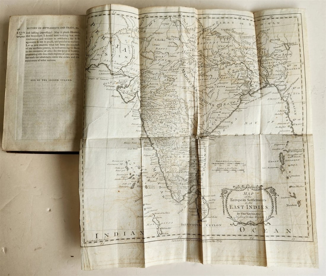 1788 HISTORY of EUROPEAN SETTLEMENTS & TRADE in EAST & WEST INDIES 8 VOL antique - 4