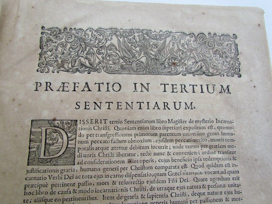 1680 2 volumes ANTIQUE VELLUM BOUND FOLIOS Guillelmi Estii Commentaria - 6