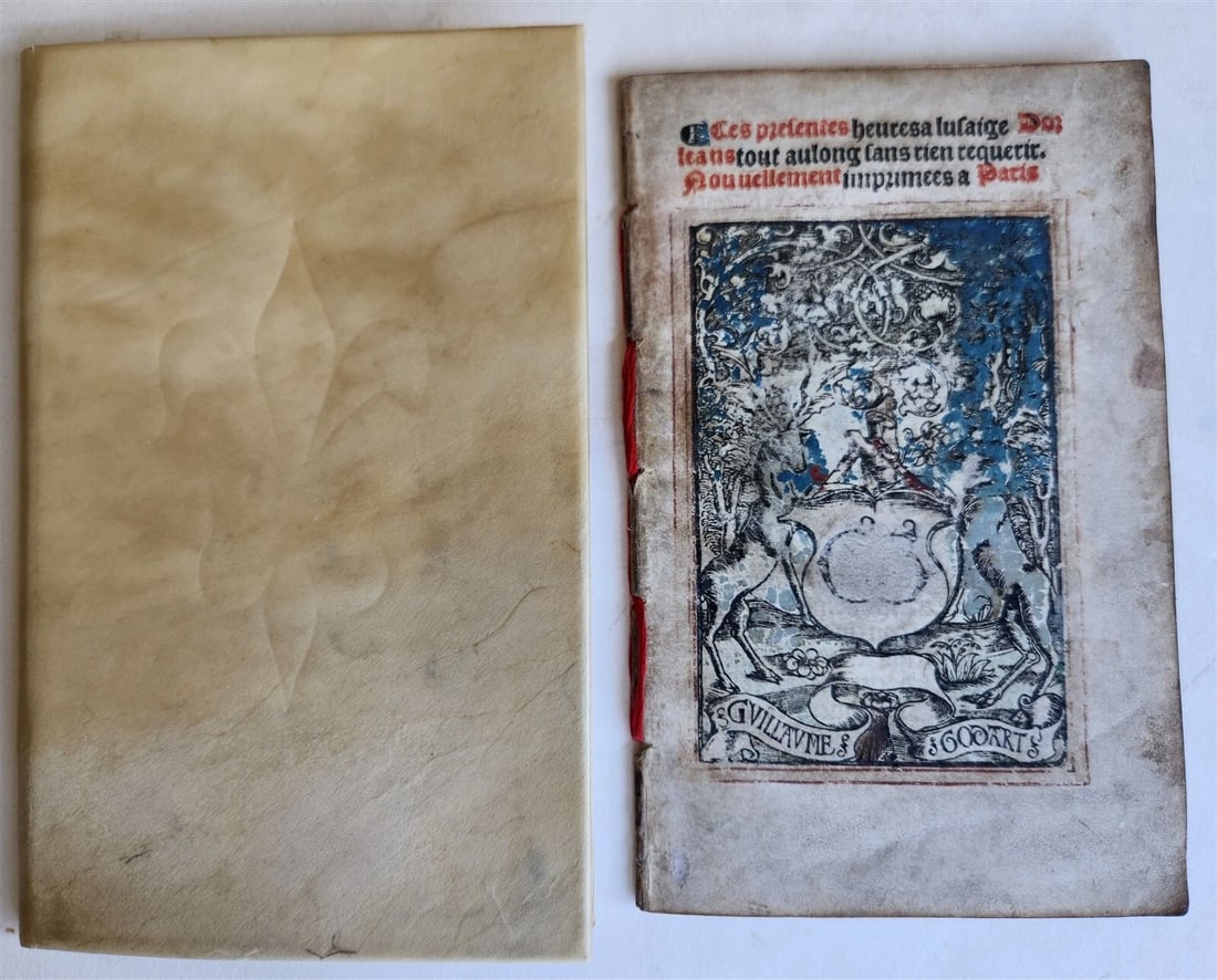 1519 BOOK of HOURS POST-INCUNABULA printed on VELLUM antique 16th CENTURY SCARCE - 3