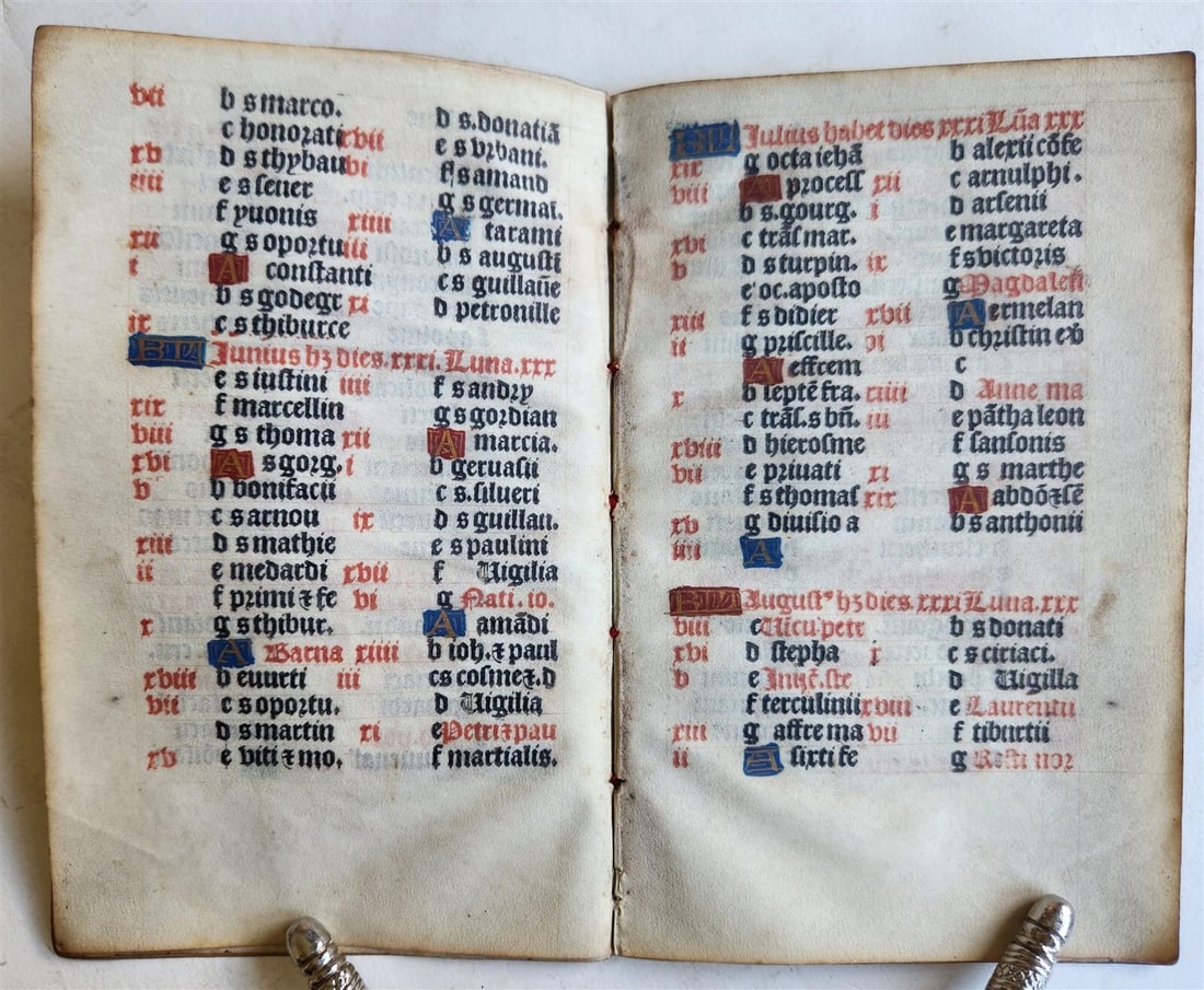 1519 BOOK of HOURS POST-INCUNABULA printed on VELLUM antique 16th CENTURY SCARCE - 7