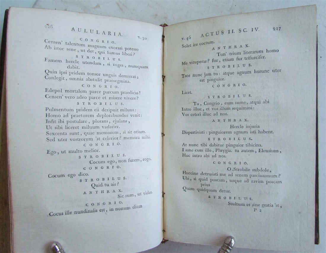 1788 M. Accii Plauti COMOEDIAE 3 VOLUMES AUTORES CLASSICI SERIES ANTIQUE - 6