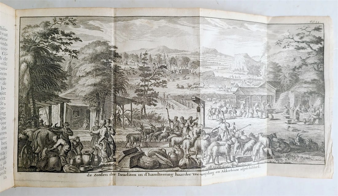 1715 HEBREW REPUBLIC in DUTCH antique ILLUSTRATED Judaica VELLUM BINDING - 6