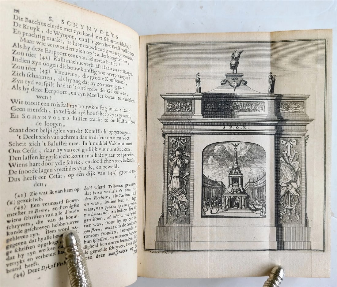 1695 NETHERLANDS NUMISMATICS antique VELLUM BINDING ILLUSTRATED - 7