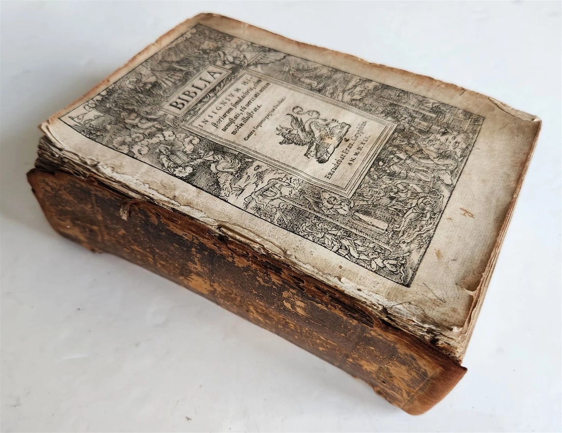 1541 BIBLE in LATIN antique rare BEAUTIFULLY ILLUSTRATED - 2