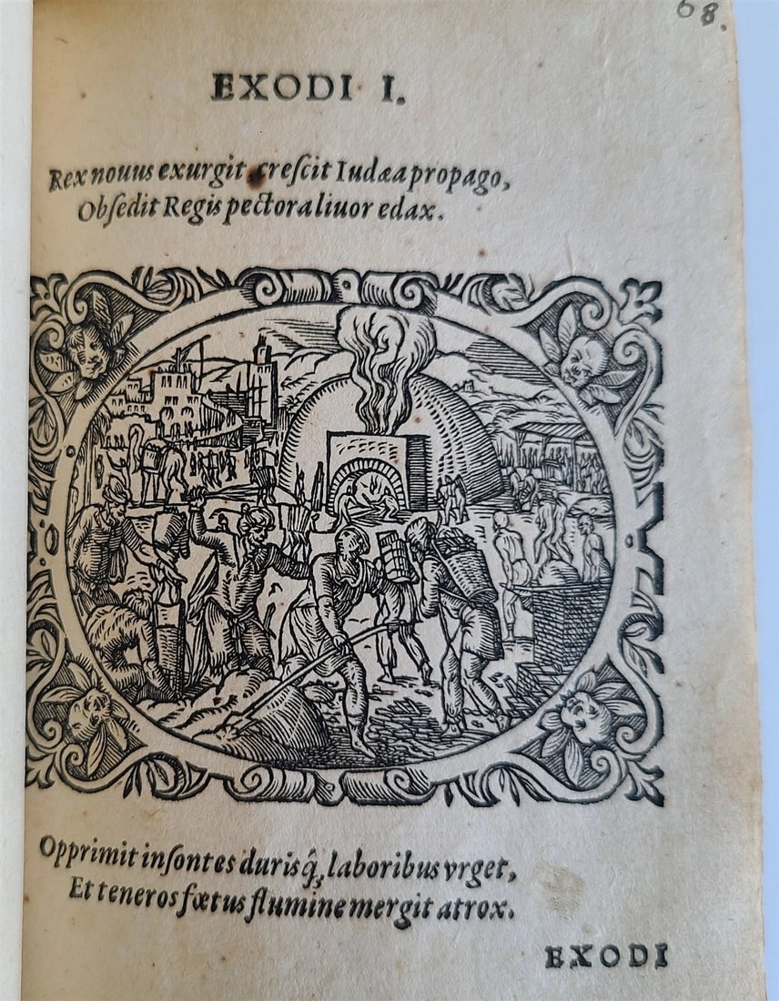 1571 PICTURE BIBLE antique ILLUSTRATED w/ 200 WOODCUTS by JOST AMMAN RARE 16th C - 6