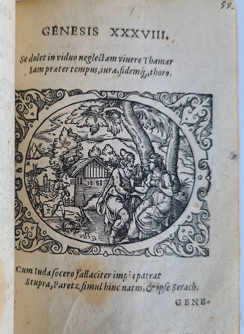 1571 PICTURE BIBLE antique ILLUSTRATED w/ 200 WOODCUTS by JOST AMMAN RARE 16th C - 8
