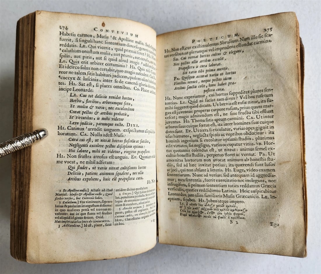 1664 COLLOQUIA by ERASMUS antique VELLUM BOUND - 6