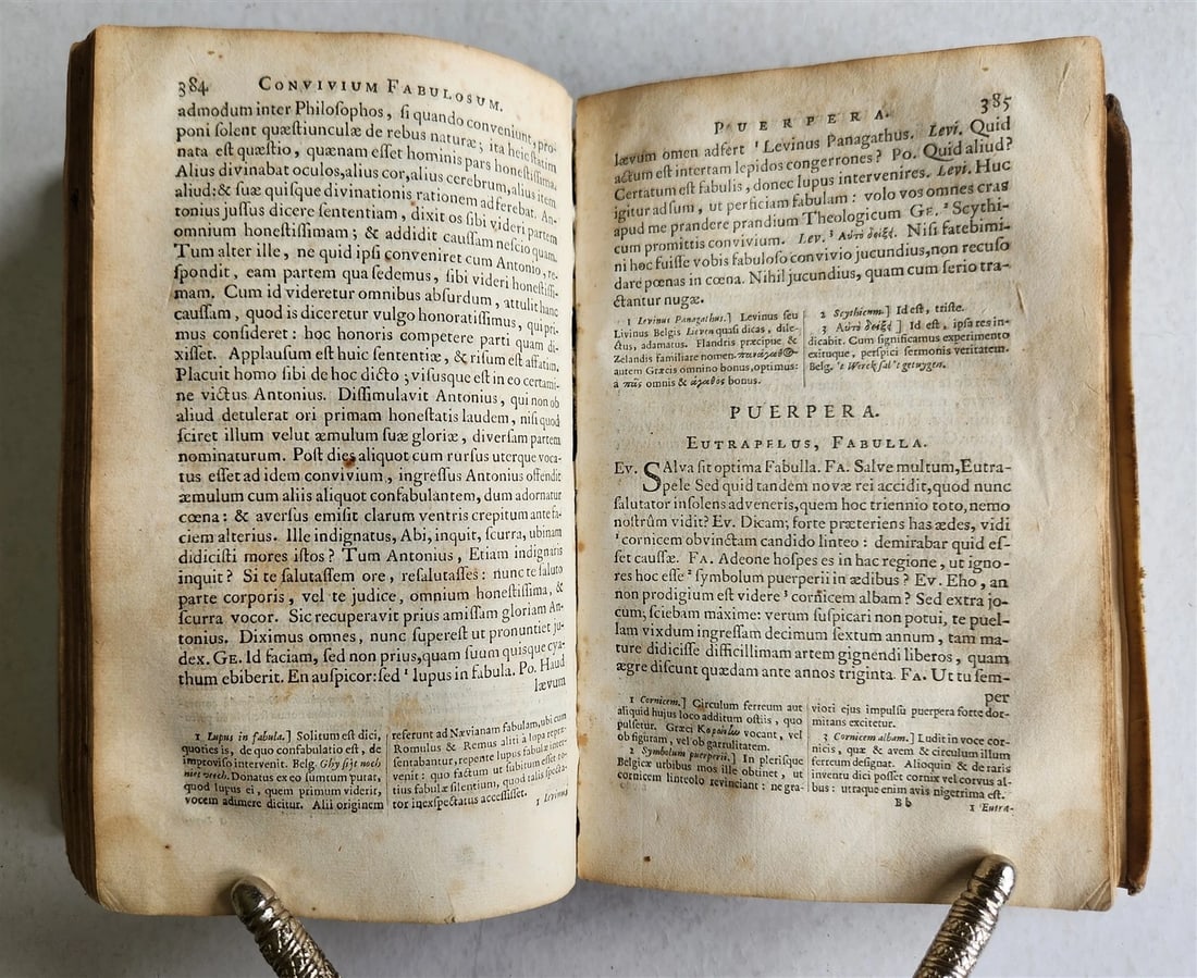 1664 COLLOQUIA by ERASMUS antique VELLUM BOUND - 7