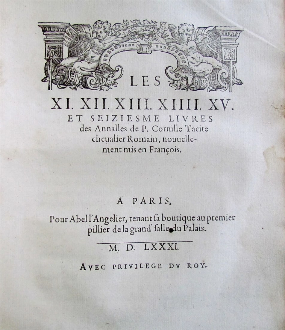 1581 TACITUS THE ANNALS VELLUM BOUND antique TACITE ANNALES in LATIN 16th cent. - 3