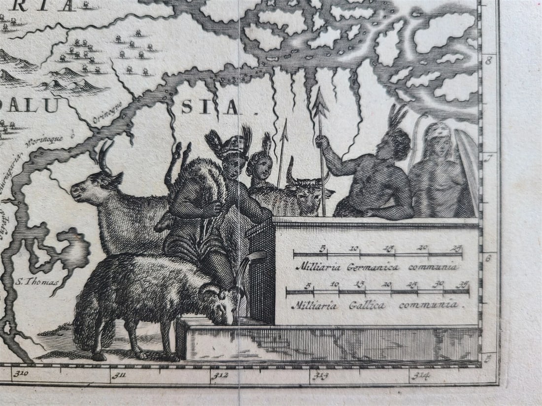 1671 MAP VENEZUELA CUM PARTE AUSTRALI NOUAE ANDALUSIAE antique 15x18" 17th CENT. - 2