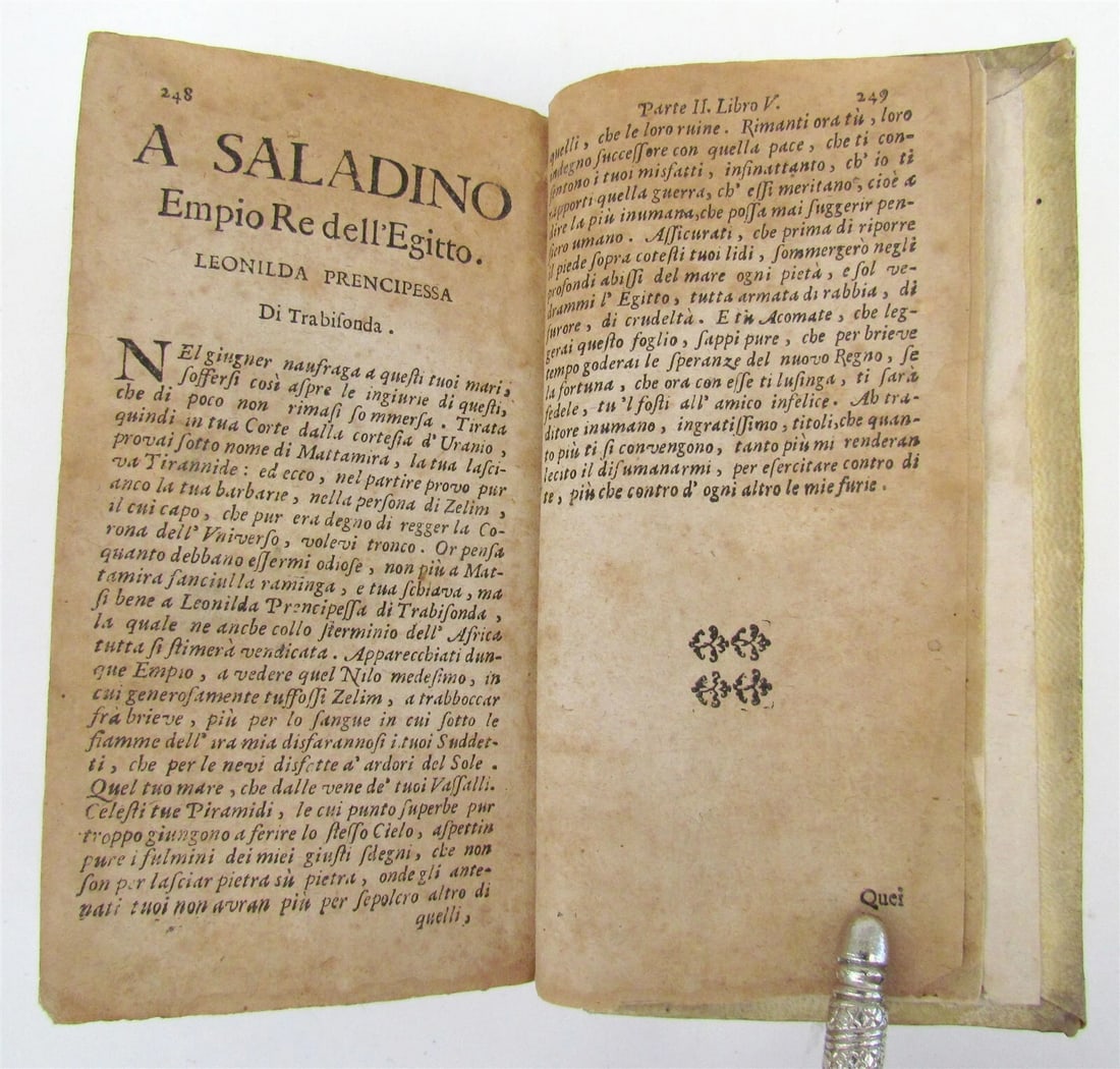 1725 CALLOANDRO FEDELE TRAGICOMEDIA by G. Ambrosio Marini antique VELLUM BOUND - 4