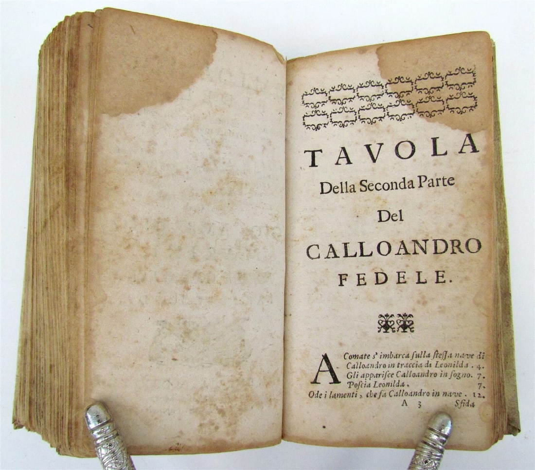 1725 CALLOANDRO FEDELE TRAGICOMEDIA by G. Ambrosio Marini antique VELLUM BOUND - 6