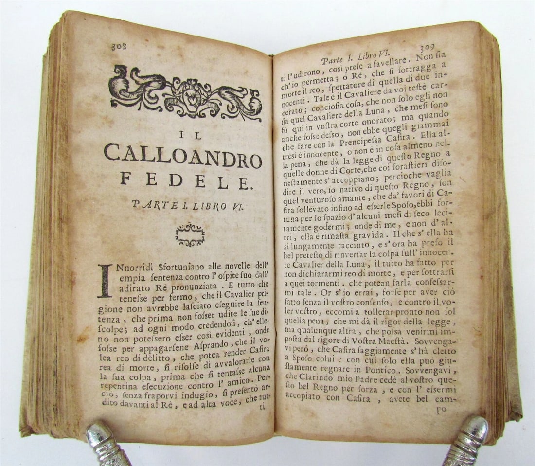1725 CALLOANDRO FEDELE TRAGICOMEDIA by G. Ambrosio Marini antique VELLUM BOUND - 7