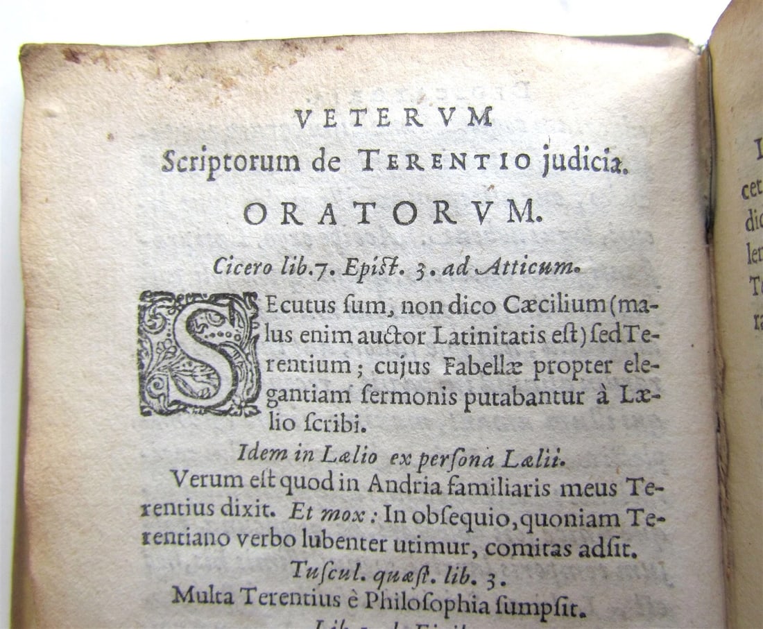 1635 ELZEVIR PRESS TERENCE COMEDIES POETRY antique VELLUM BINDING - 4