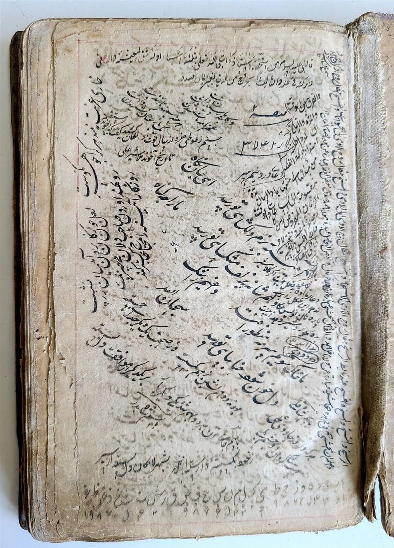 ARABIC MANUSCRIPT ISLAMIC LAW BOOK antique 19th c. SHARH AL WIQAYA Fiqh treatise - 3